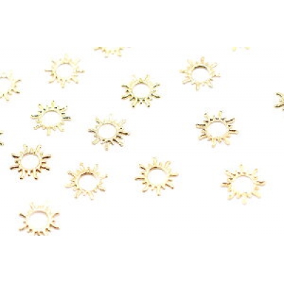 ネイルパーツ メタルパーツ 太陽フレーム 6.6×6.6mm ゴールド【約500ヶ】