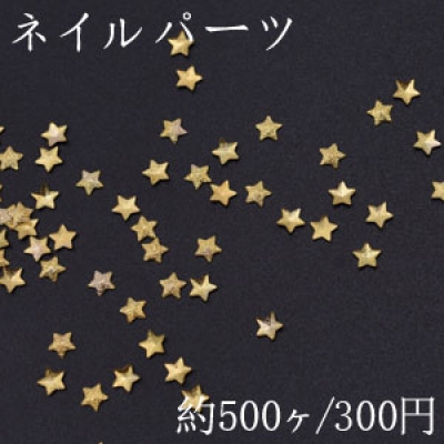 ネイルパーツ メタルパーツ 星型 3.6×3.8mm ゴールド【約500ヶ】