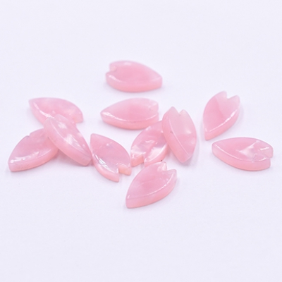 アクリルパーツ プレート 桜の花びら 穴なし 6×11mm ピンク【20ヶ】