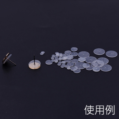 ピアス用保護シリコンプレート クリア 3mm【30ヶ】