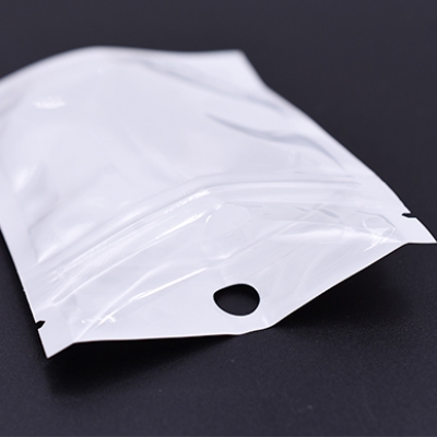 プラスチック袋 チャック付ポリ袋 6×10cm ホワイト/クリア【約100枚】