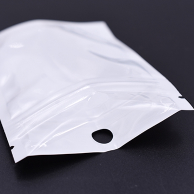 プラスチック袋 チャック付ポリ袋 7×10cm ホワイト/クリア【約100枚】