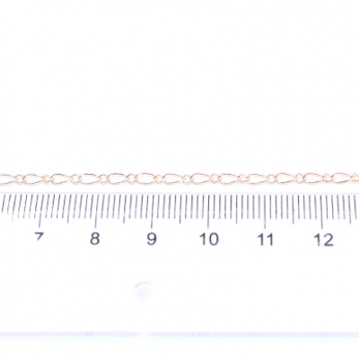 鉄製チェーン フィガロチェーン 1:1 面取り 2.1mm【2m】
