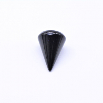 円錐ブラックオニキスチャーム 1カン ロジウム （1ヶ）