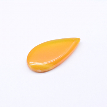 雫型天然石チャーム オレンジアゲート 20×43mm （1ヶ）