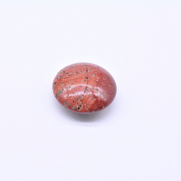 天然石パーツ メノウ ボタン型 無孔 10×22mm レッドブラウン （1ヶ）