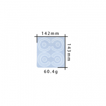 シリコンモールド DIY ピアス幾何混合図形　142×143mm ハンドメイド用 (5ヶ)