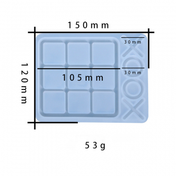 シリコンモールド　DIY　XO字　井型　鏡面加工　エポキシモールド　150×120×5mm (2ヶ)