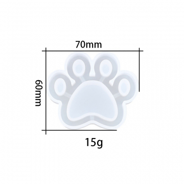 シリコンモールド DIY 猫の足型 70×60×10mm ハンドメイド用 (2ヶ)