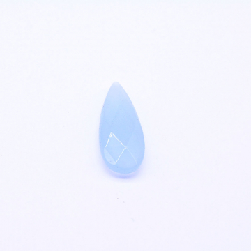 天然石チャーム メノウ しずく型カット 12×29mm ブルー （1ヶ）