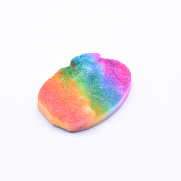天然石パーツ 楕円形 虹色 （1ヶ）