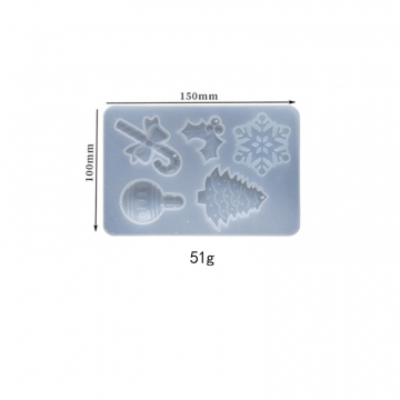シリコンモールド DIY クリスマス関連シンボル用品型 150×100mm ハンドメイド用 （2ヶ）
