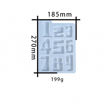 シリコンモールド DIY 数字型 185×270×15mm ハンドメイド用 （2ヶ）