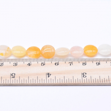 天然石ビーズ イエローアベンチュリン 円形 11mm 1連(約39ヶ）