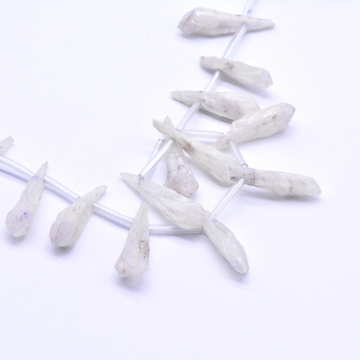 天然石ビーズス水晶氷柱カット不規則 ホワイト(【1連（約25ヶ）】