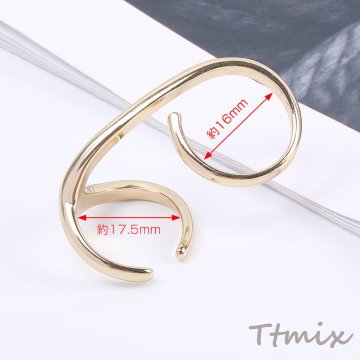高品質デザインリング 指輪 23×42mm ゴールド（1ヶ）