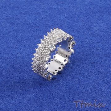 高品質デザインリング 指輪 ジルコニアリング 幅約7.8mm（1ヶ）