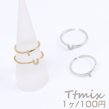 高品質デザインリング 指輪 ジルコニアリング 全2種 幅約4mm（1ヶ）