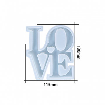 シリコンモールド レジンモールド LOVE アルファベット 115×130×15mm【1ヶ】