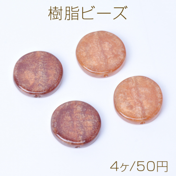 樹脂ビーズ コイン型 24mm（4ヶ）