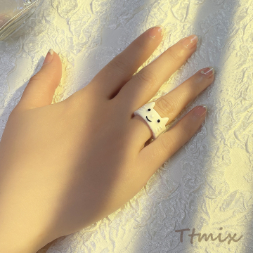 デザインリング 指輪 猫 幅約14mm（1ヶ）
