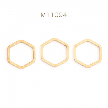 フレームパーツ 六角形 16×17.5mm ゴールド（10ヶ）
