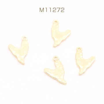 プレートチャーム 魚のしっぽ 13×19mm ゴールド（8ヶ）
