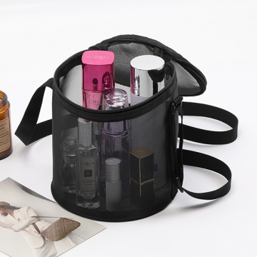 メッシュポーチ コスメバッグ 化粧品収納バッグ 小物収納バッグ 15.5×17cm（1ヶ）